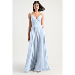 NWT Jenny Yoo Bridesmaid Whisper Blue Chiffon Size 14